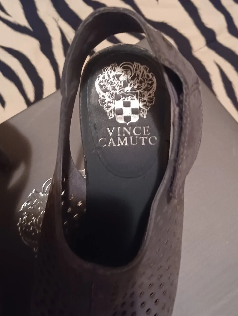 Vince Camuto heel adds flair
